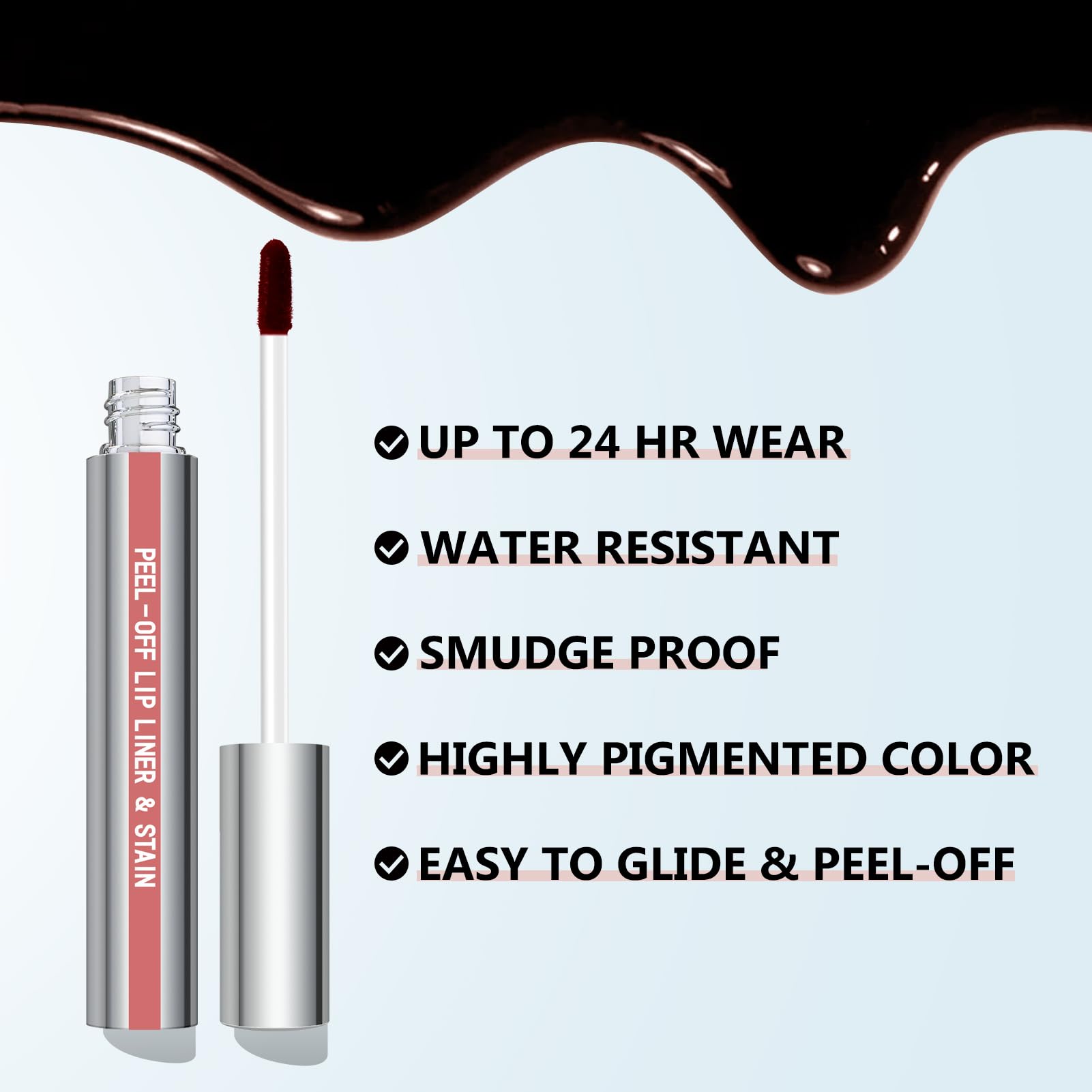 Cilrofelr Matte finish lip stain delivers a sophisticated nude-pink shade