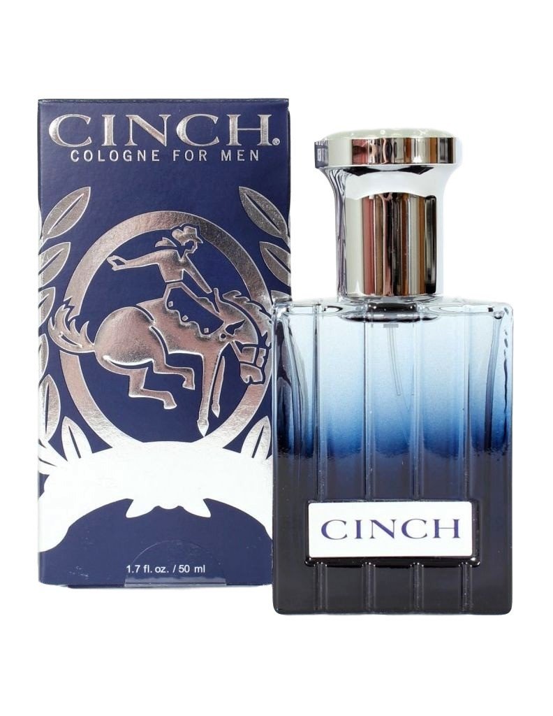 Cinch Men's Classic Cologne bottle ready for everyday wear with a warm, lasting musk-sandalwood scent.