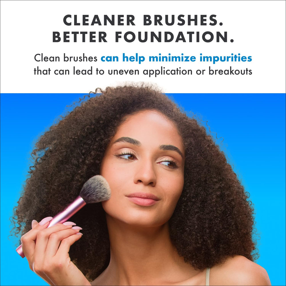 Cinema Secrets brush-dip application step—lift makeup from bristles for effective cleaning
