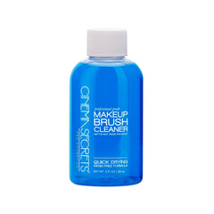 Cinema Secrets Original Blue Vanilla cleaner bottle front—professional brush cleanser for quick makeup removal