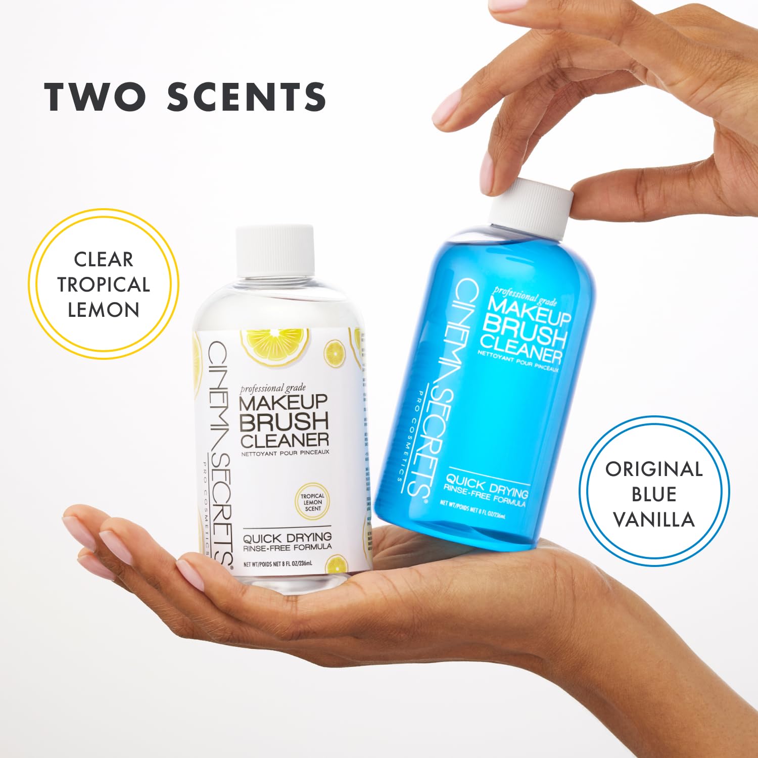 Cinema Secrets Original Blue Vanilla rinse-free formula promotes quick-dry performance