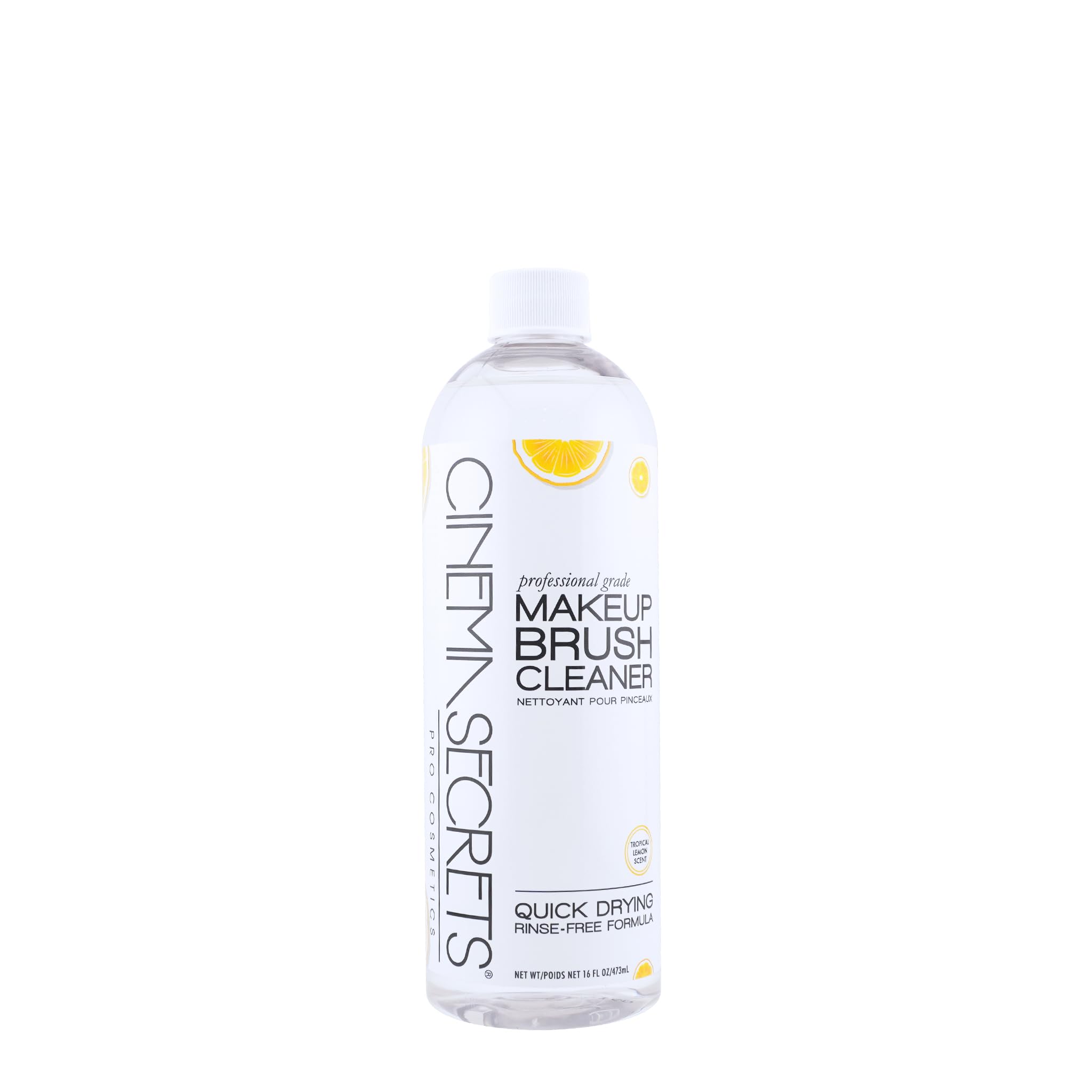 Cinema Secrets Original Brush Cleaner Lemon Bottle shown for quick-dry cleansing