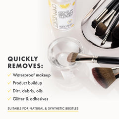 Cinema Secrets rinse-free dry brush ready for use immediately after cleaning
