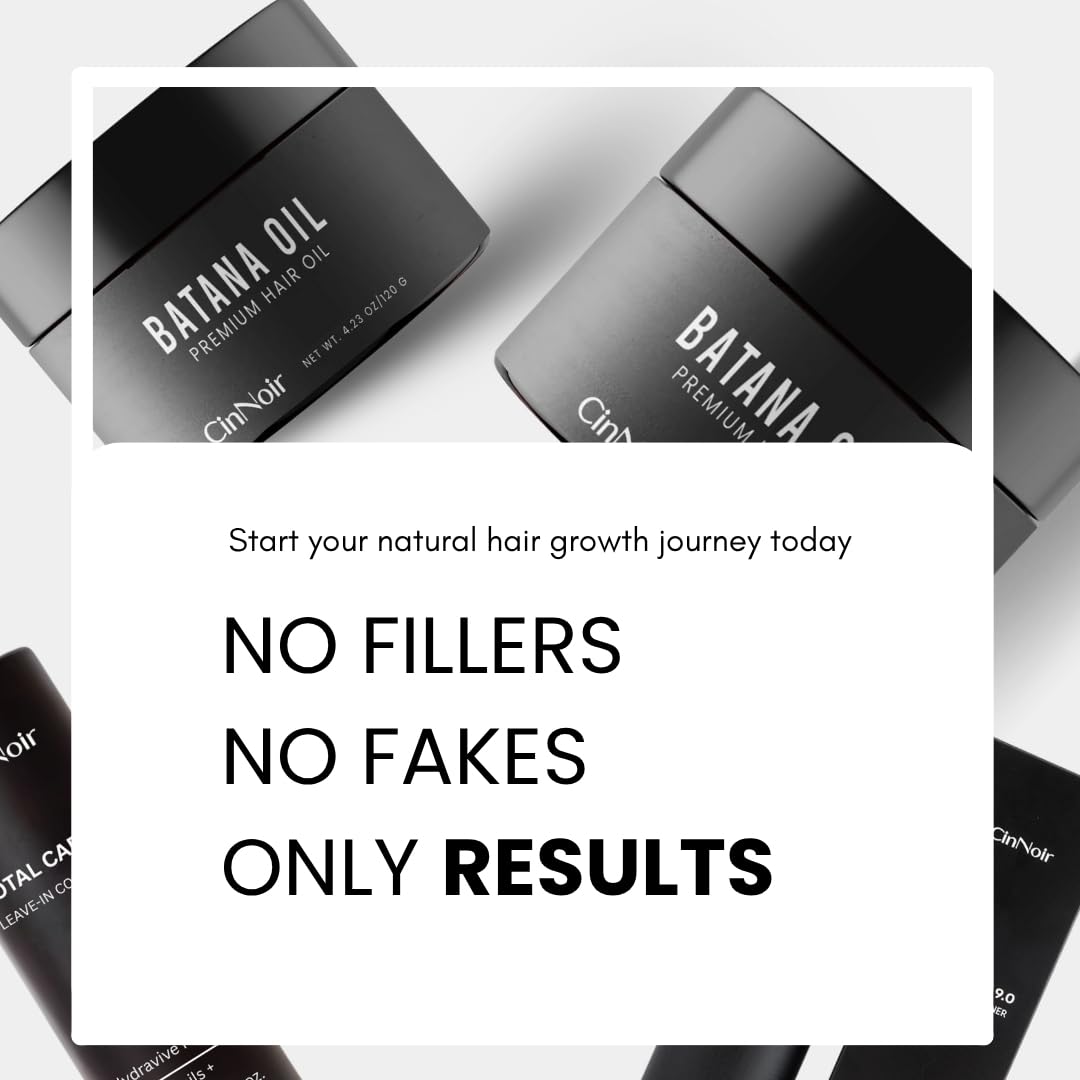 CinNoir Batana Oil ingredients highlight essential minerals, vitamins, and antioxidants.