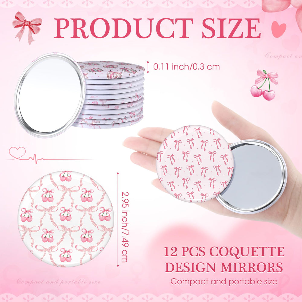 Cinnvoice pink disco ball design compact mirror portable and durable