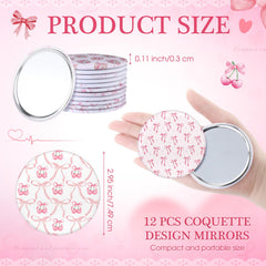 Cinnvoice pink disco ball design compact mirror portable and durable