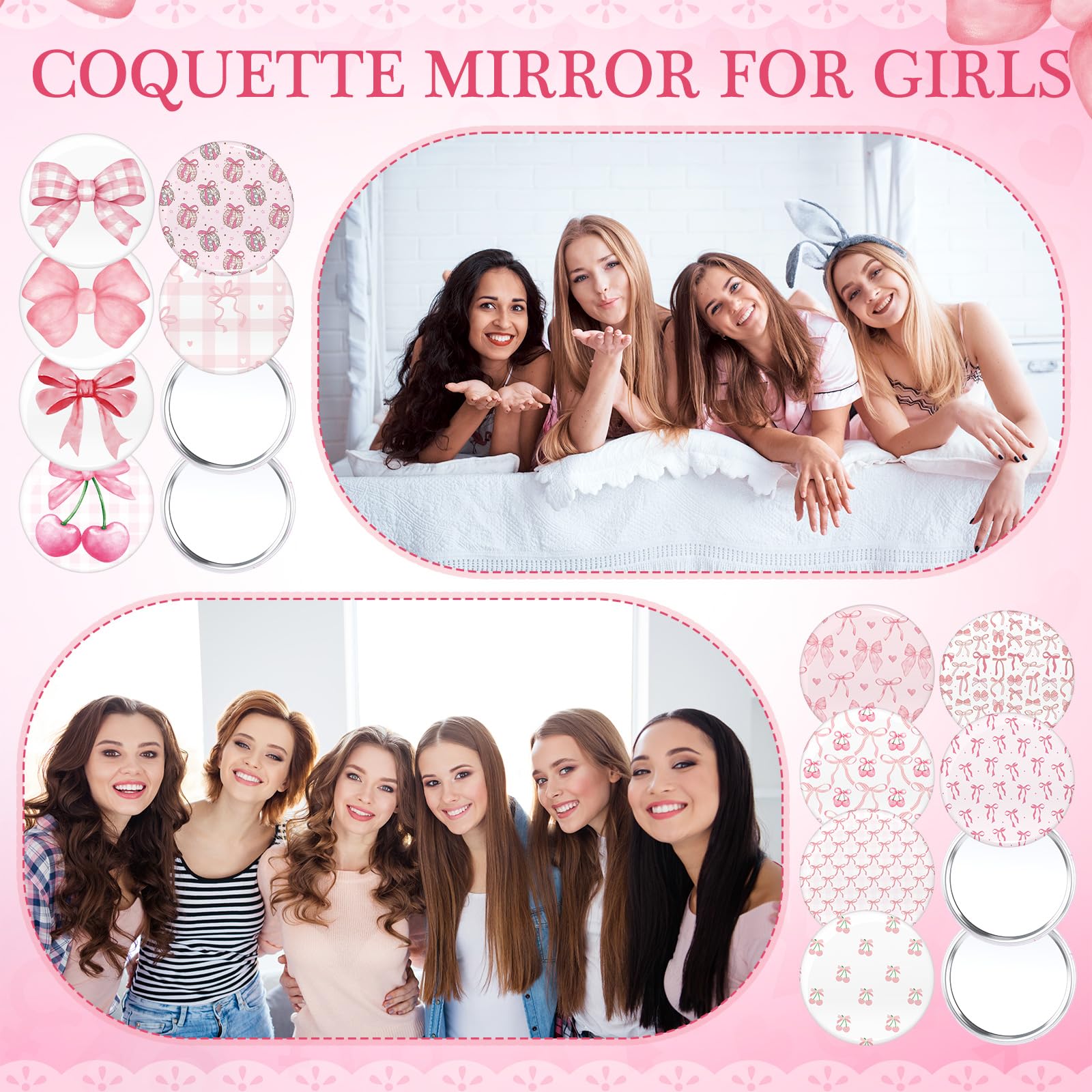 Cinnvoice coquette set of 12 mirrors perfect stocking stuffers