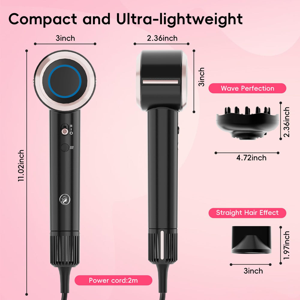 CINOSTAR Dryer attachments rotate 360 degrees for versatile styling options.