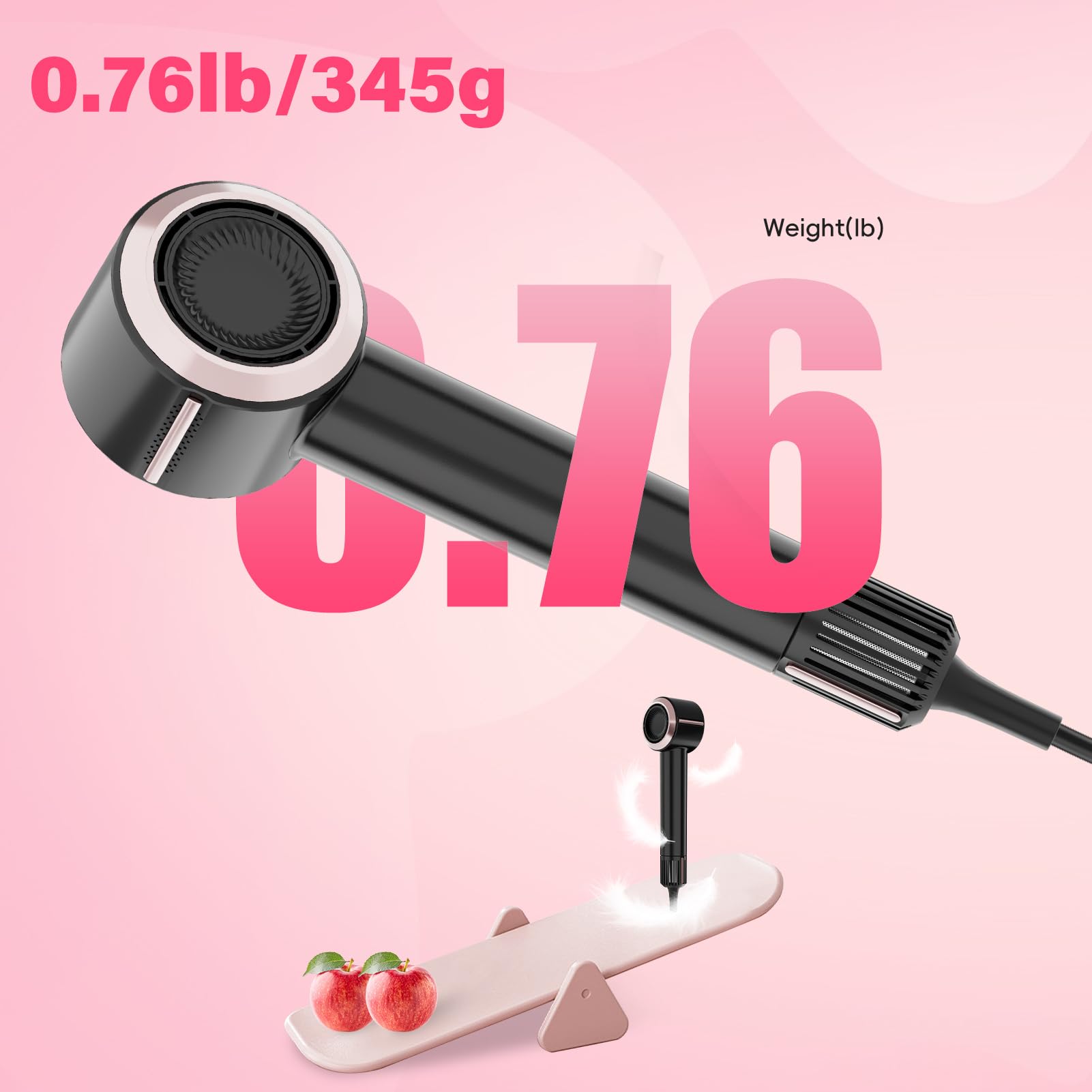 CINOSTAR Low-noise design enables peaceful styling sessions.