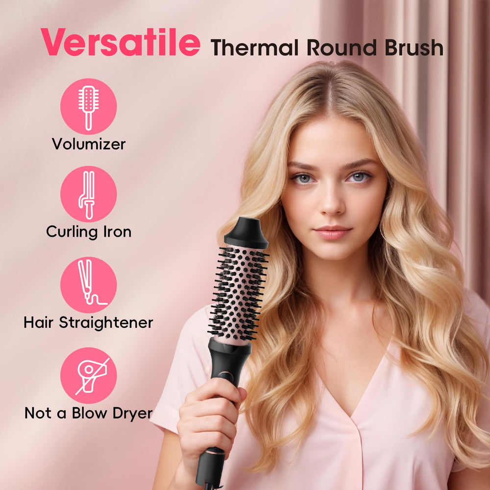 CINOSTAR rose gold finish on sleek round brush for premium look.