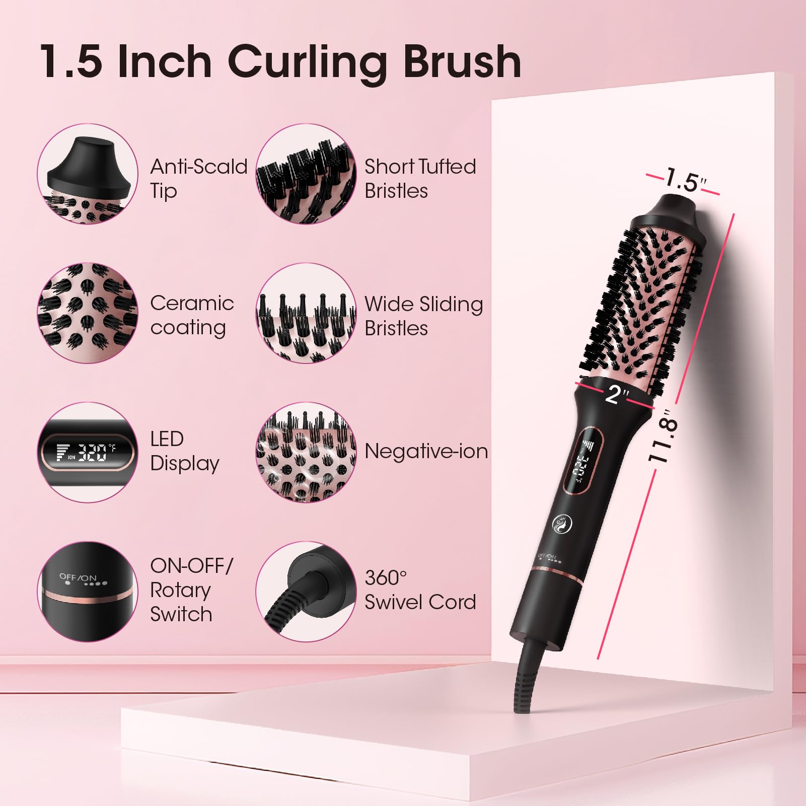 CINOSTAR styling action shows curling and straightening in one pass.