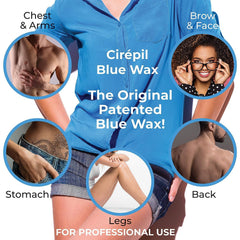Close-up of Cirepil Blue hard wax gel texture.