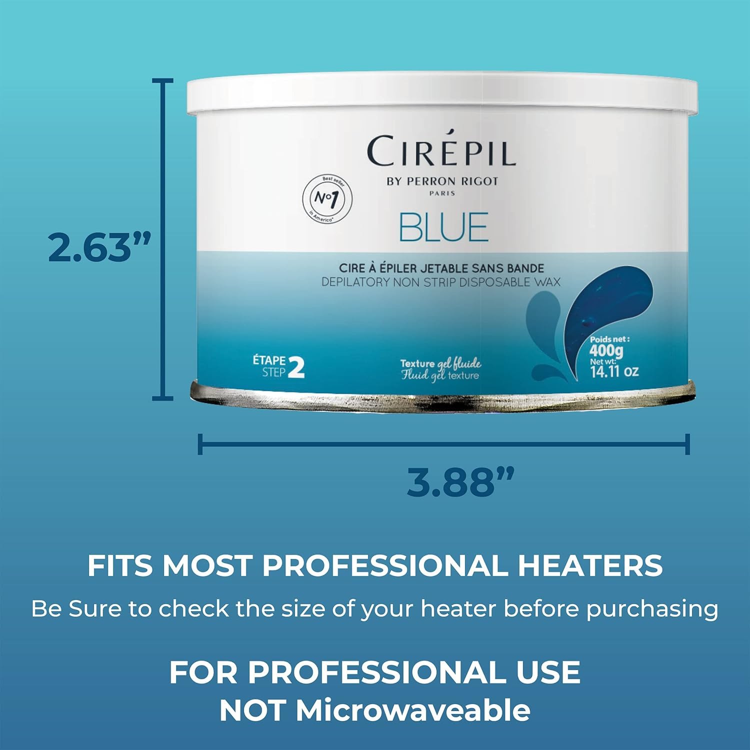 Cirepil Blue wax being spread for precise, comfortable removal.