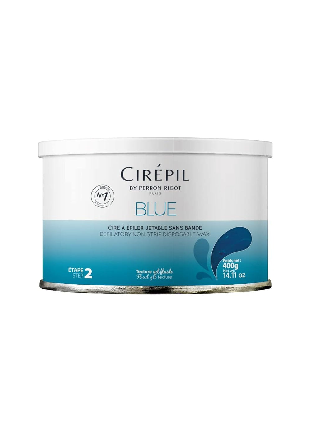Cirepil Blue Wax Tin 400g prepared for professional face waxing with gentle melt.