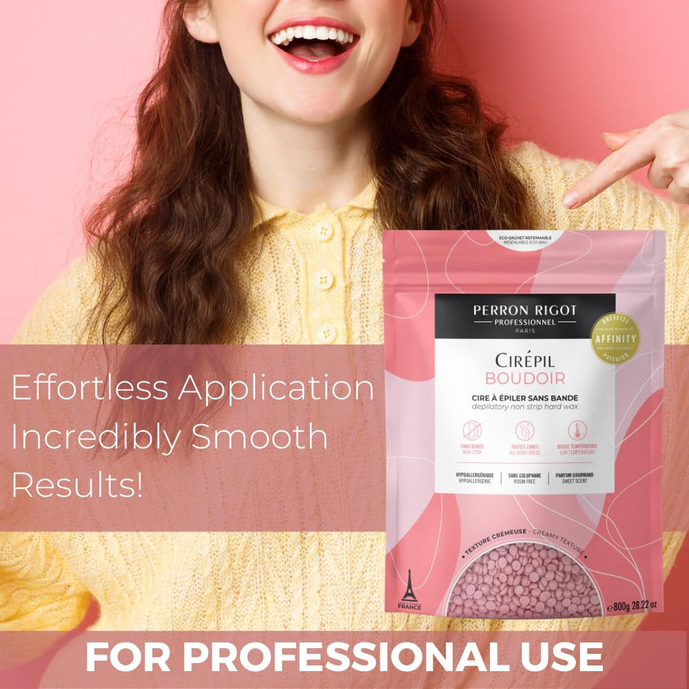 Cirepil Boudoir professional France-origin branding signals trusted, high-quality wax