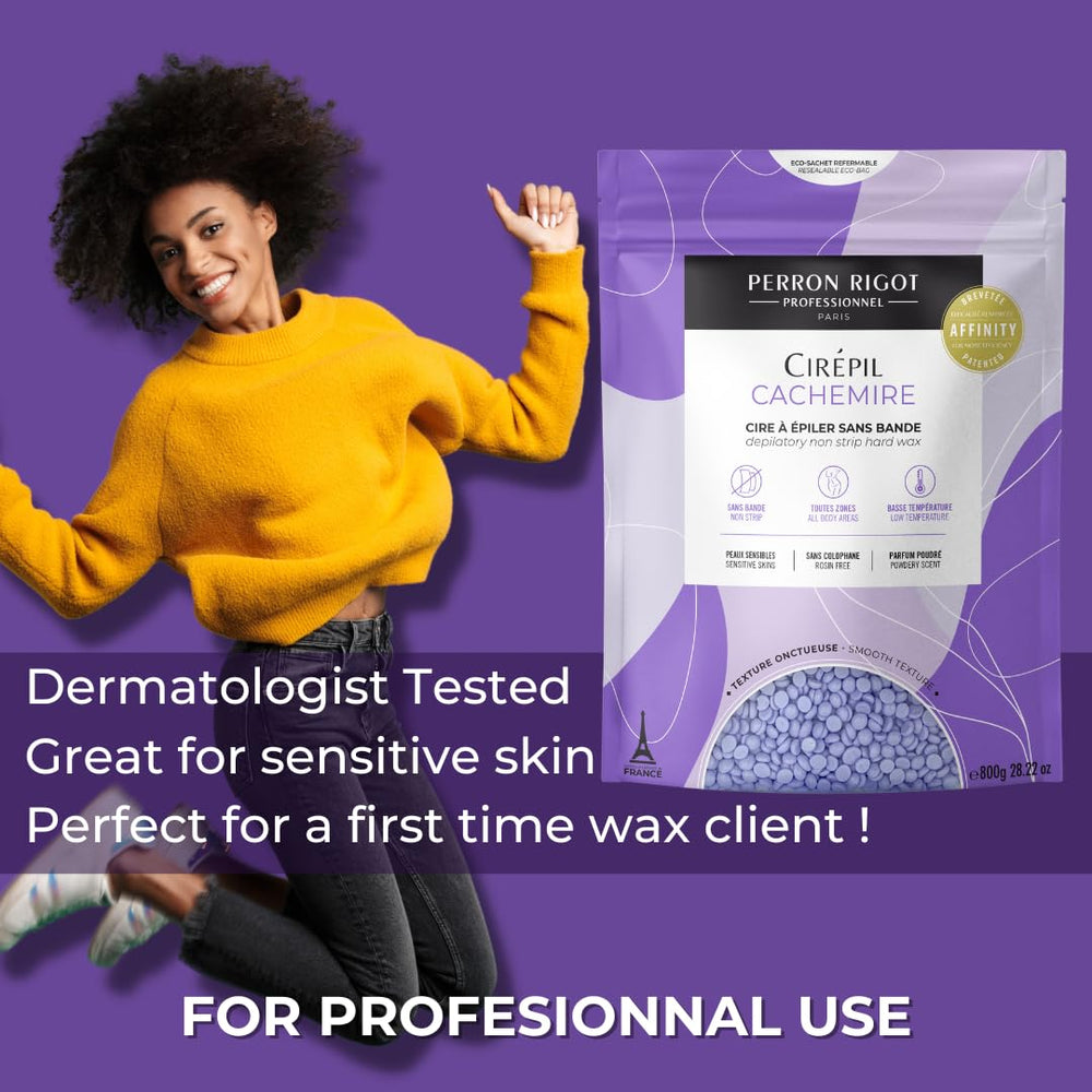Cirepil Cachemire lilac beads highlight a spa-like waxing experience