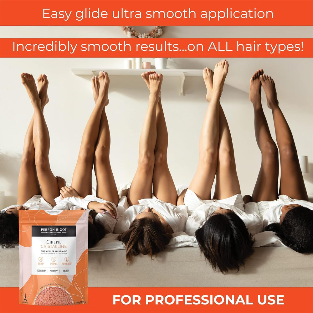 Cirepil Cristalline low-temp melting offers gentle client comfort.