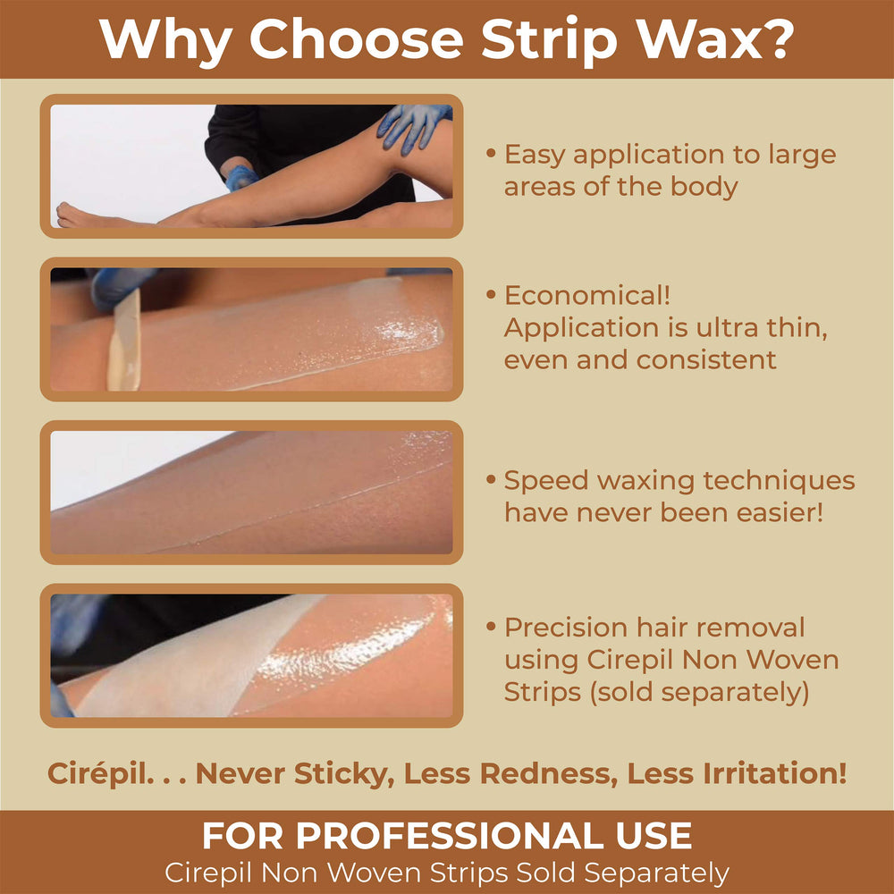 Cirepil Ease Wax in heater melting at safe low temperature for gentle application