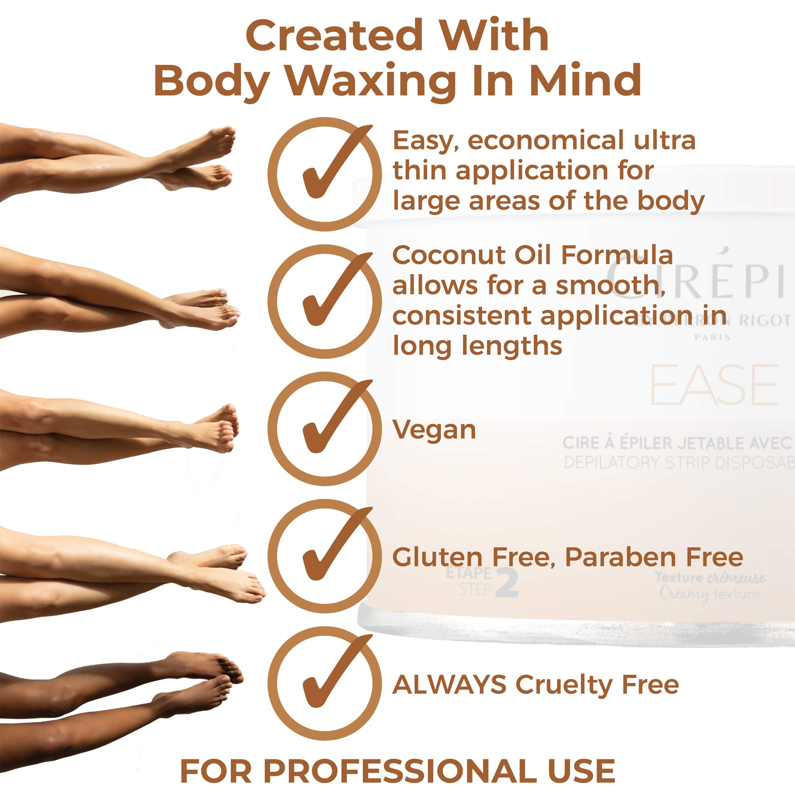 Cirepil Ease Wax large-area body coverage enabling efficient waxing of bigger zones