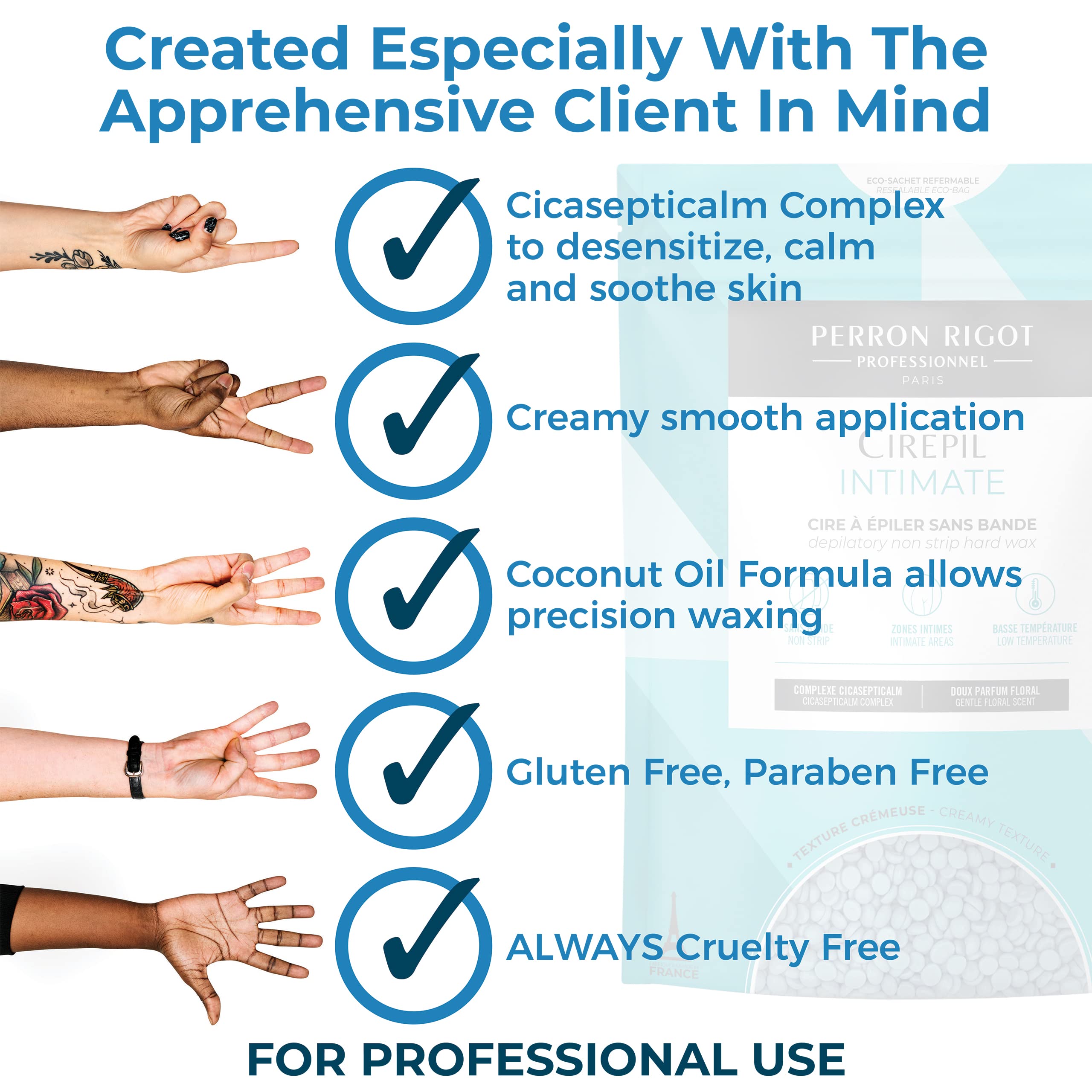 Cirepil Intimate cruelty-free and gluten-free stamp on packaging