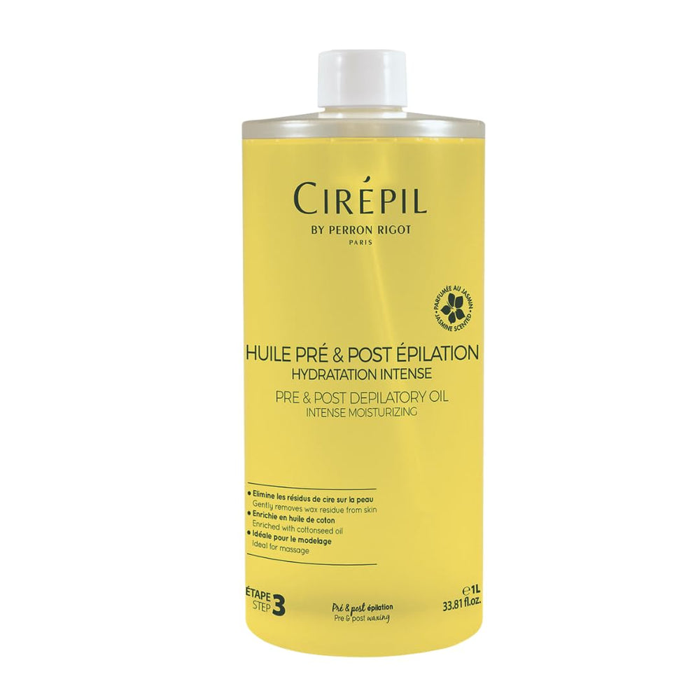 Cirepil shield-effect oil protects skin during waxing for smoother removal