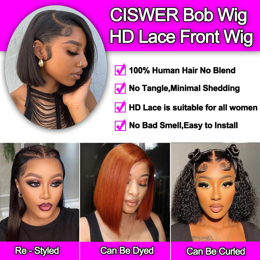 CISWER Glueless adjustable-cap fit shown for secure comfortable wear.