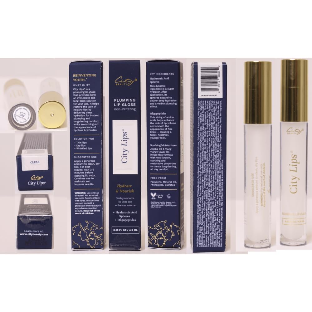 City Beauty City Lips Clear gloss macro hint of cooling sensation on lips