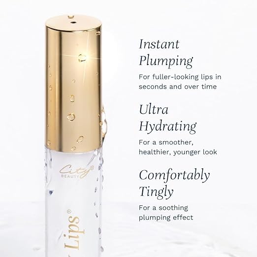 City Beauty City Lips Clear gloss pack3 shot communicates value and long-lasting shine