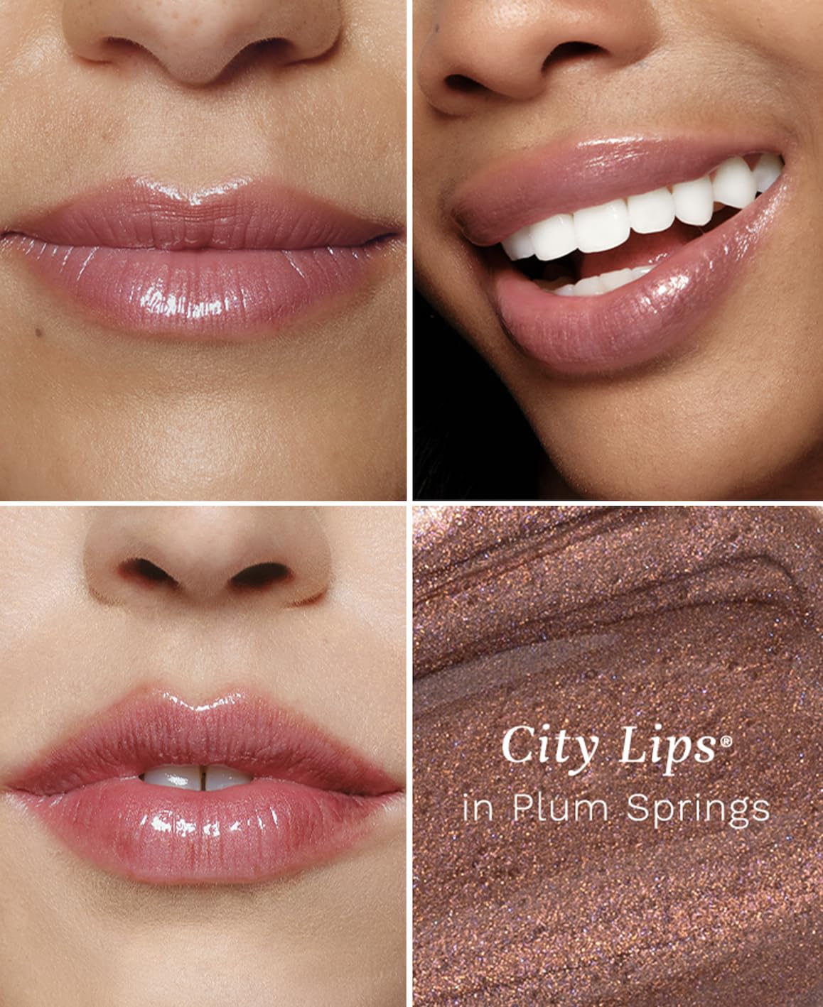 City Beauty City Lips Plum Springs applicator swipe reveals instant hydration