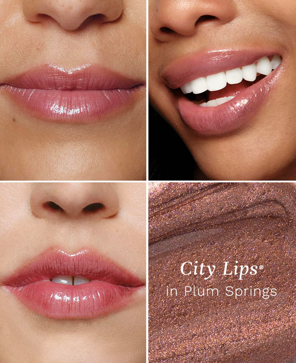 City Beauty City Lips Plum Springs applicator swipe reveals instant hydration