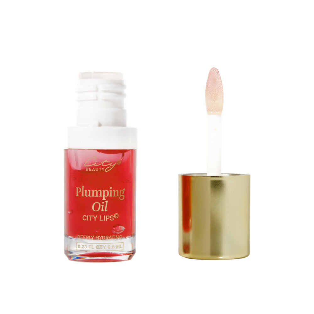 City Beauty City Lips Plumping Oil in a night routine scene hints rejuvenation.