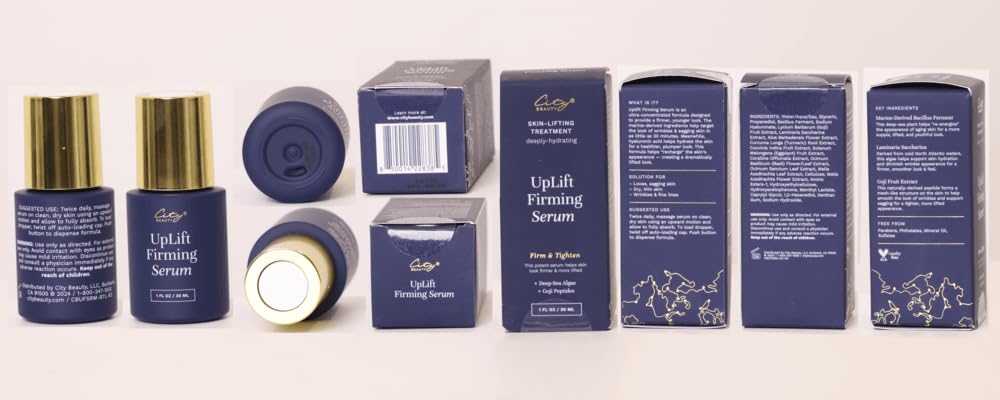 Cruelty-free badge on City Beauty UpLift Firming Serum packaging