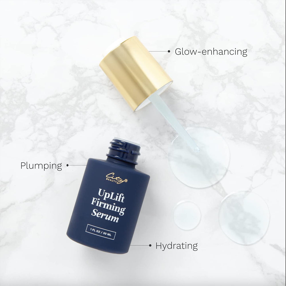Hyaluronic glow from City Beauty UpLift Firming Serum indicating deep hydration