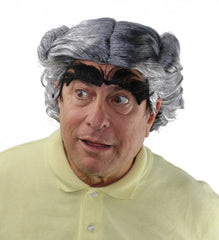City Costume Wigs mayor wig on model for festive cosplay and character role
