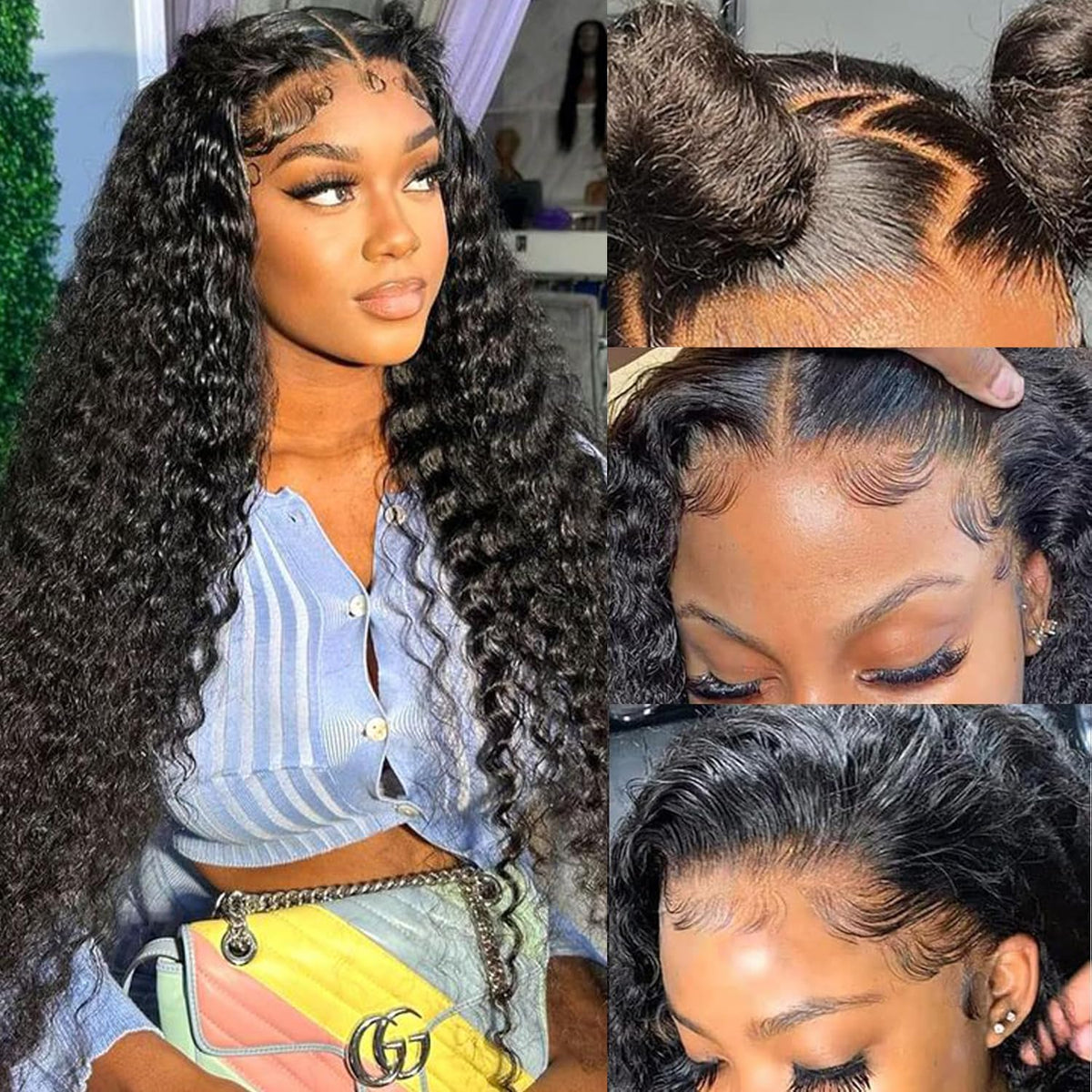 CITY GIRL deep-wave lace-front wig 26in shows natural parting for daily wear