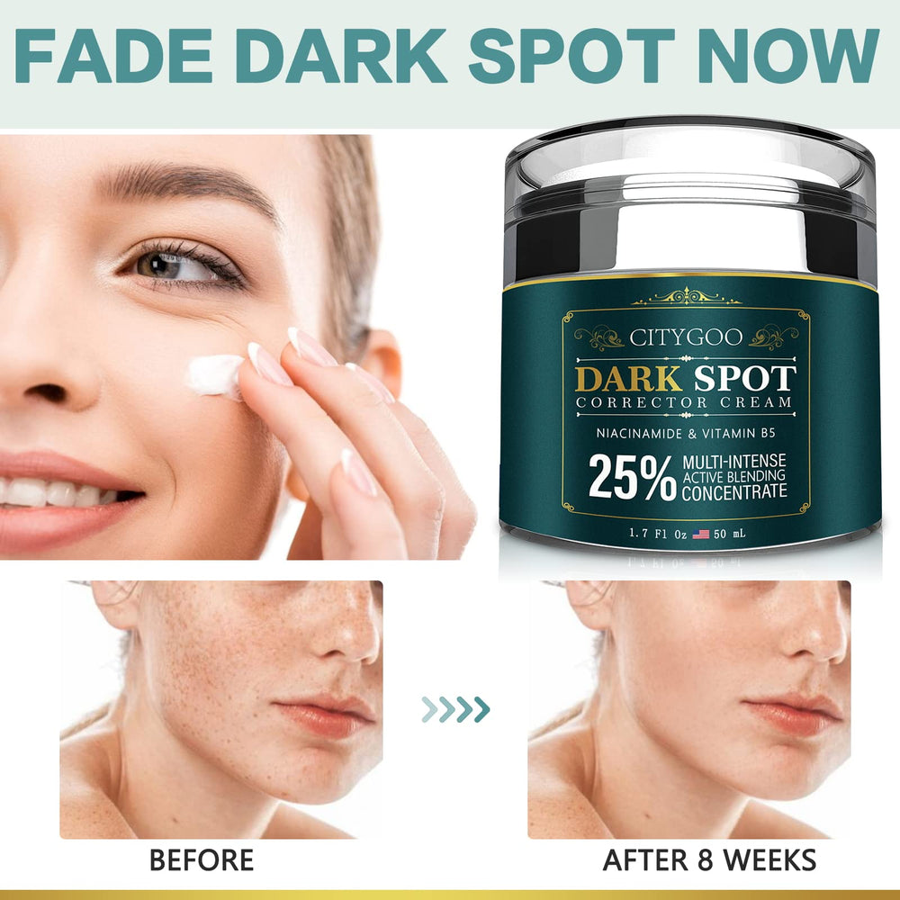 CITYGOO Dark Spot Remover cream on skin demonstrates quick absorption for a smoother look.