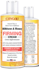 CITYGOO Hibiscus Honey Cream jar closeup for neck care