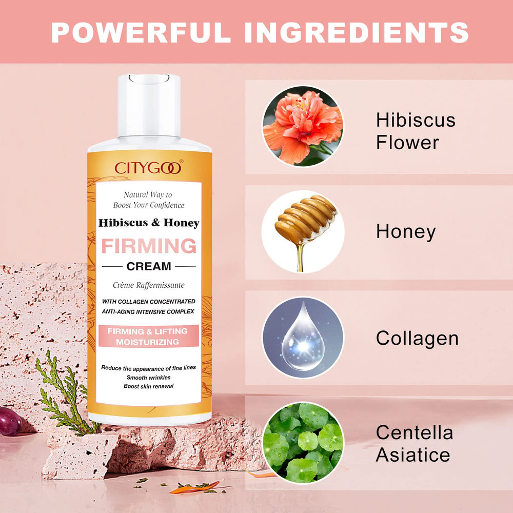 CITYGOO Night routine setup with Hibiscus Honey Cream for overnight hydration