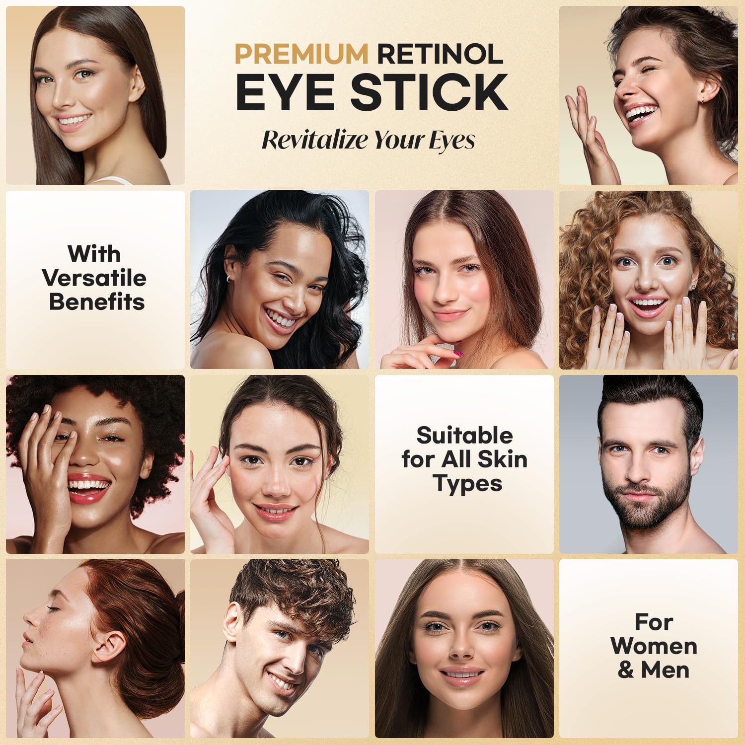 CITYGOO retinol eye stick after application yields refreshed look