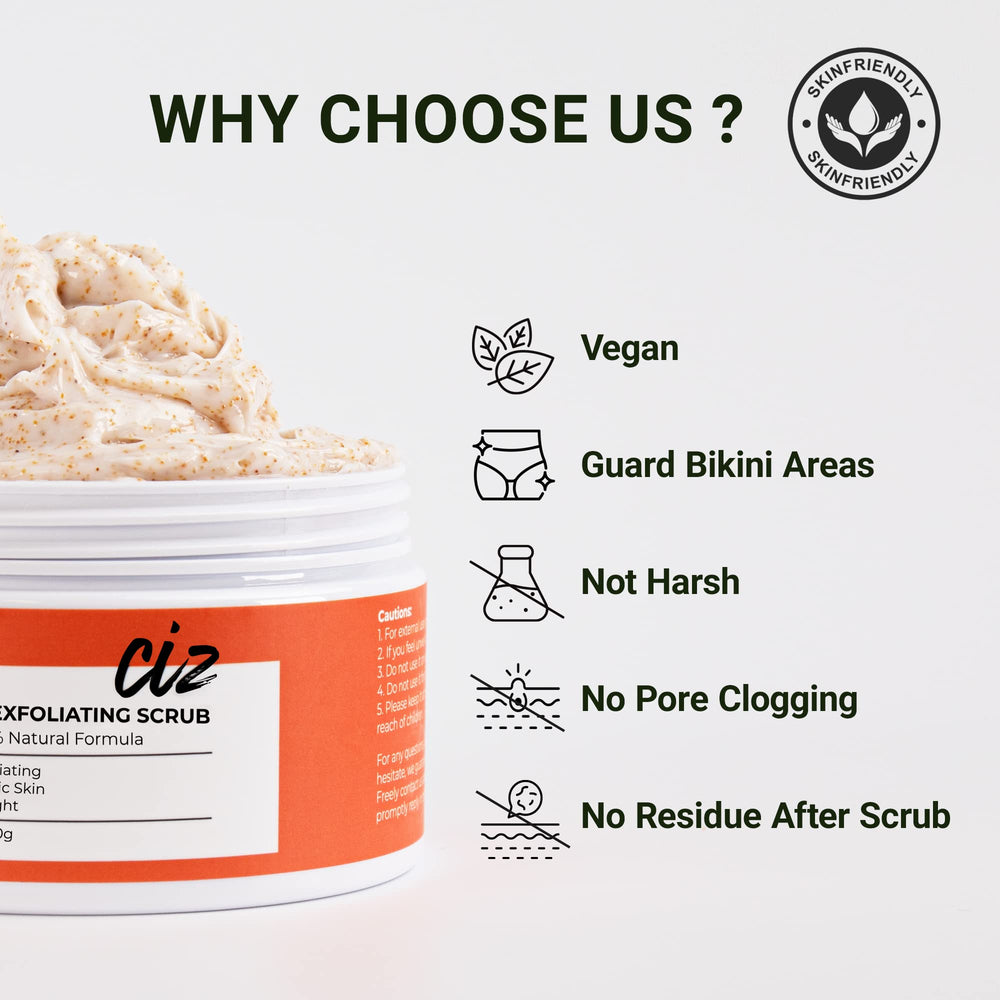 CIZ Bikini Area Exfoliator aftercare use promotes smoother post-removal skin