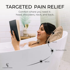 Claessonliving bath pillow thick plush cushion delivers plush comfort for neck and shoulders.