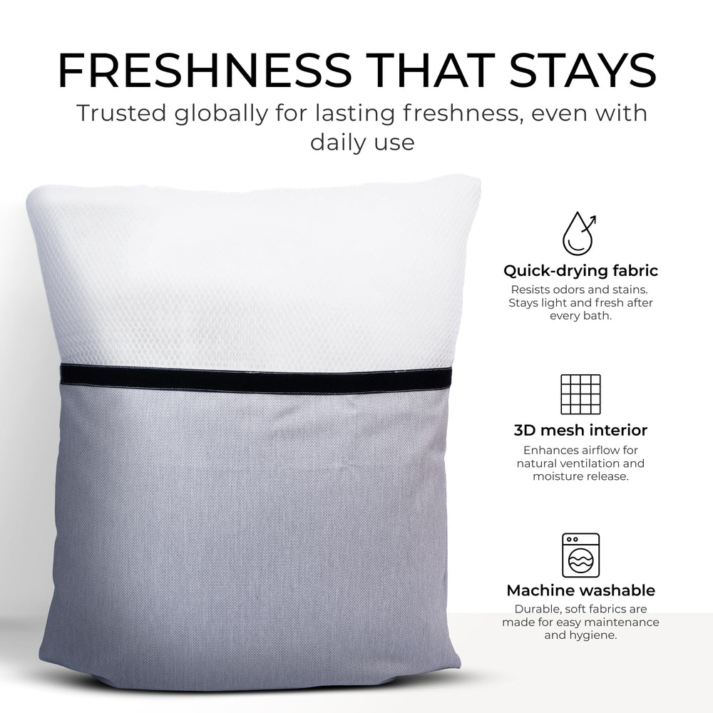 Claessonliving washable cover simplifies maintenance for hygienic baths.