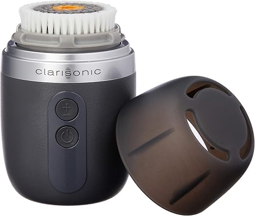 Clarisonic Alpha FIT grey device highlights two-speed dial for customizable cleansing.