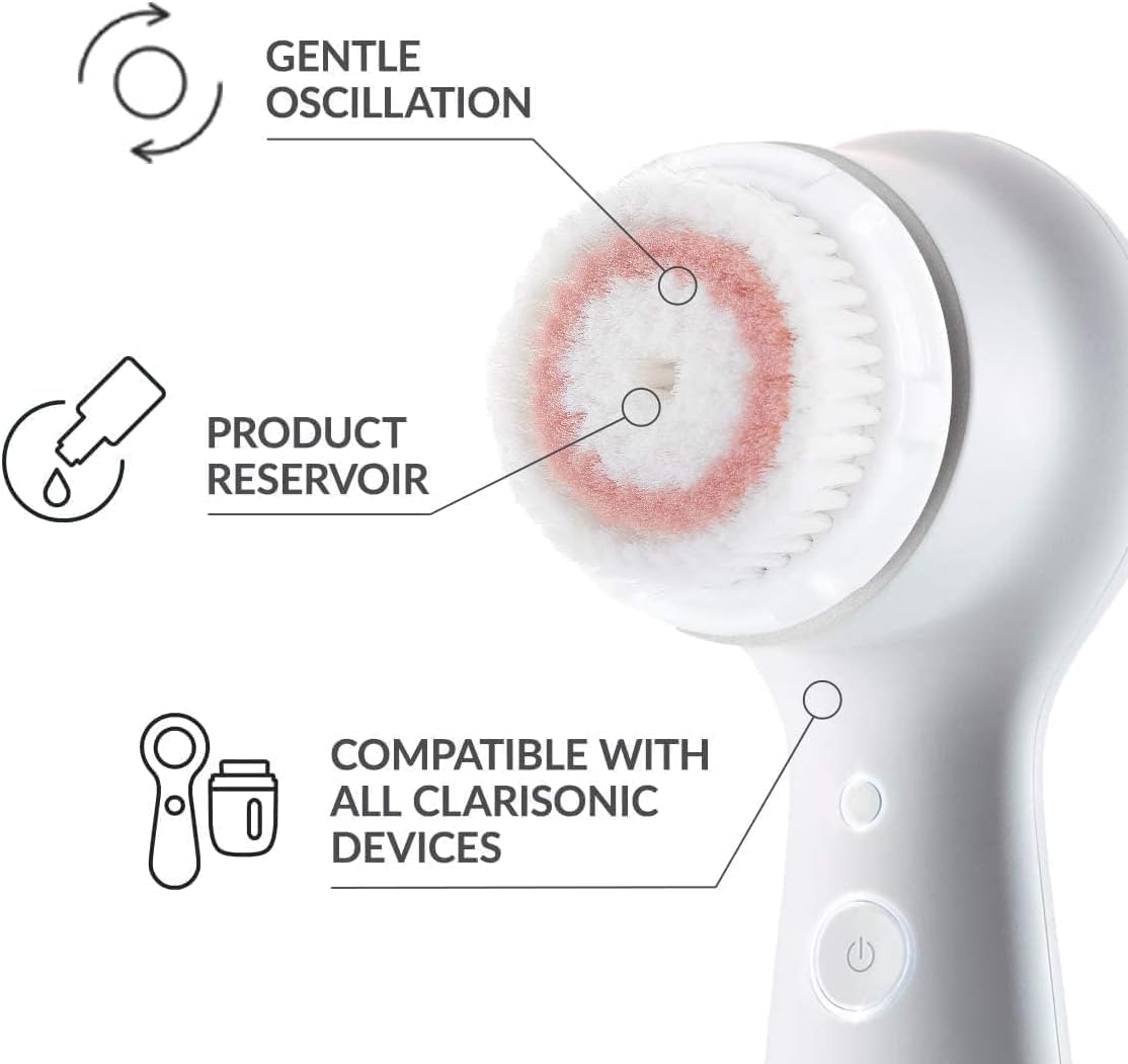 Clarisonic cleansing system two speeds close-up highlighting adjustable settings for personalized cleansing.