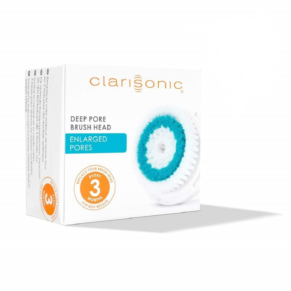 Clarisonic brush head bristles close-up show gentle rounded design.