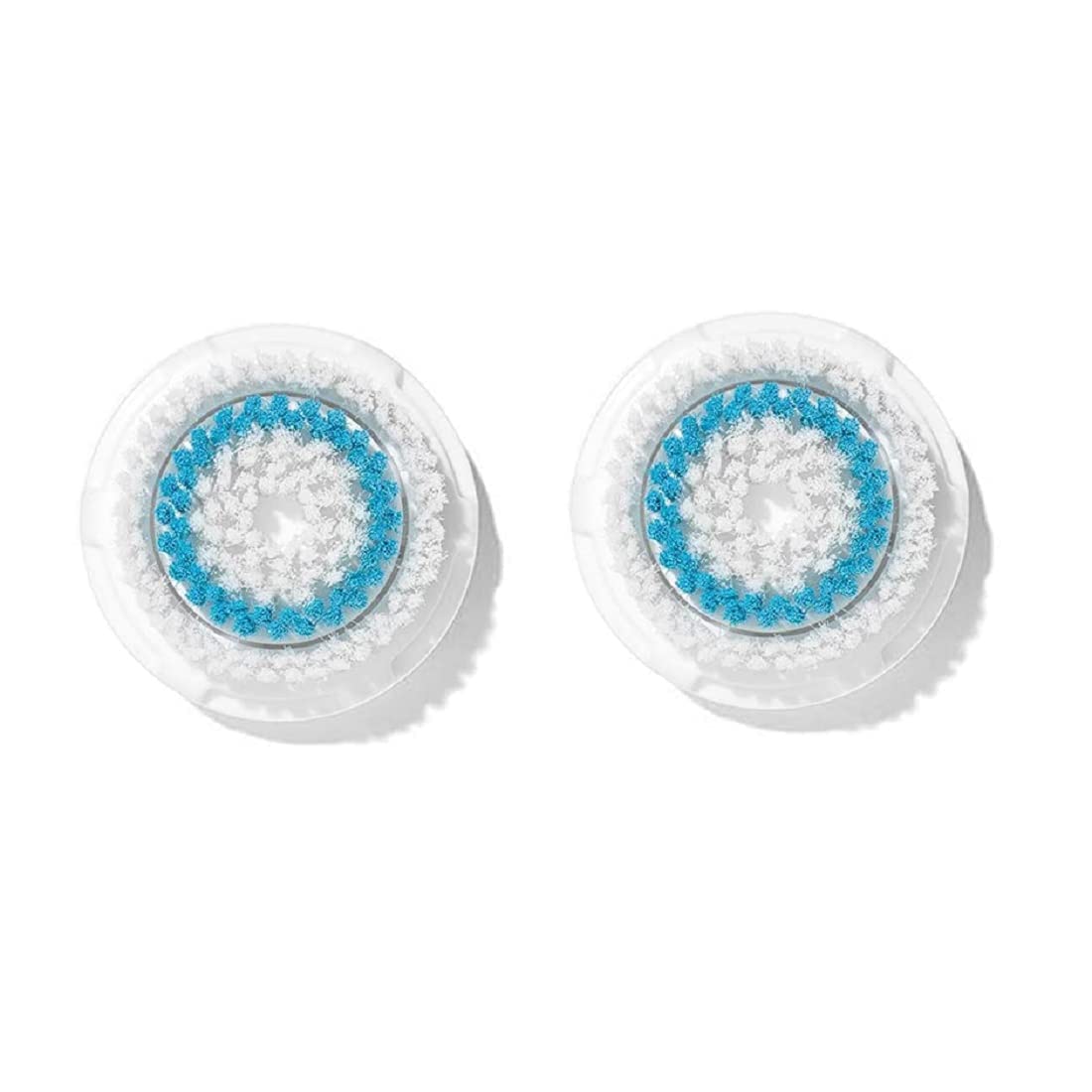 Clarisonic Deep Pore brush head closeup shows gentle bristles for sensitive skin cleansing.