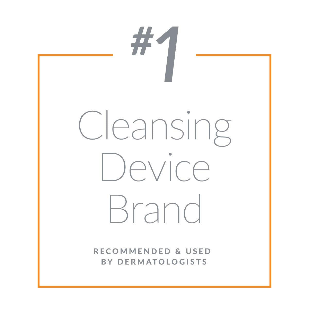 Clarisonic four-count packaging closeup communicates quarterly replacement for optimal performance.