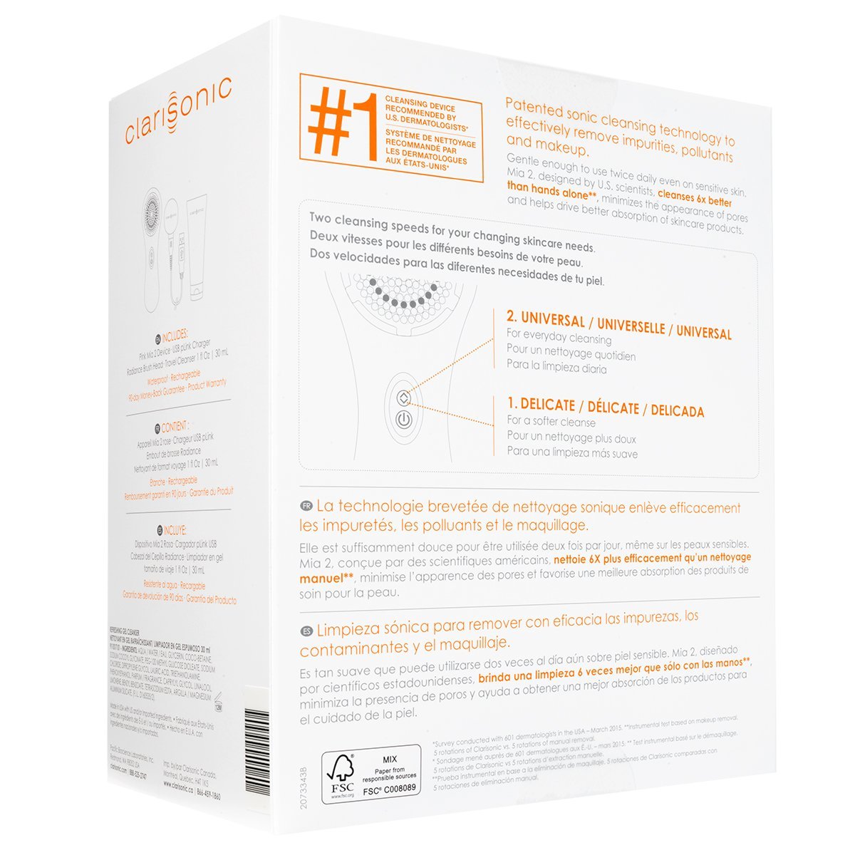 Clarisonic Mia 2 waterproof design for safe bathroom use.