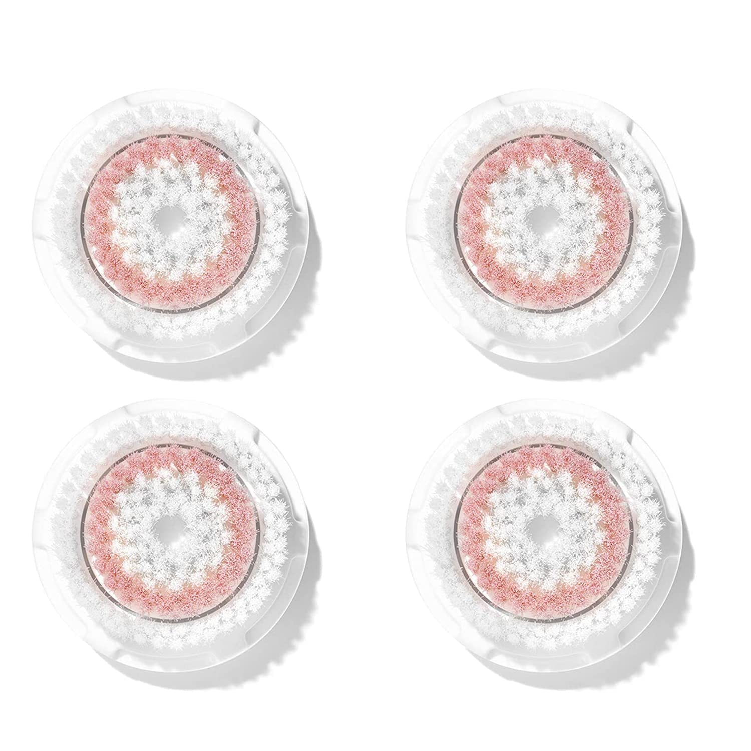 Clarisonic Radiance 4-pack close-up with gentle rounded bristles for sensitive skin.