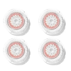 Clarisonic Radiance 4-pack close-up with gentle rounded bristles for sensitive skin.